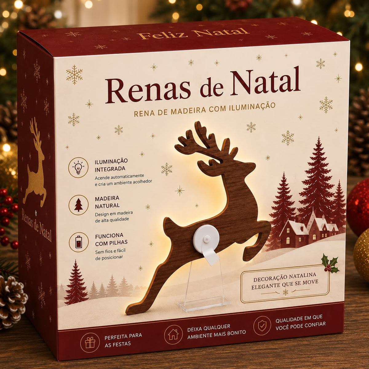 Renas Iluminadas - Kit Completo