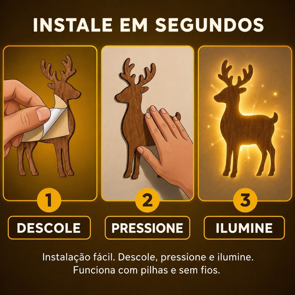 Renas Iluminadas - Kit Completo