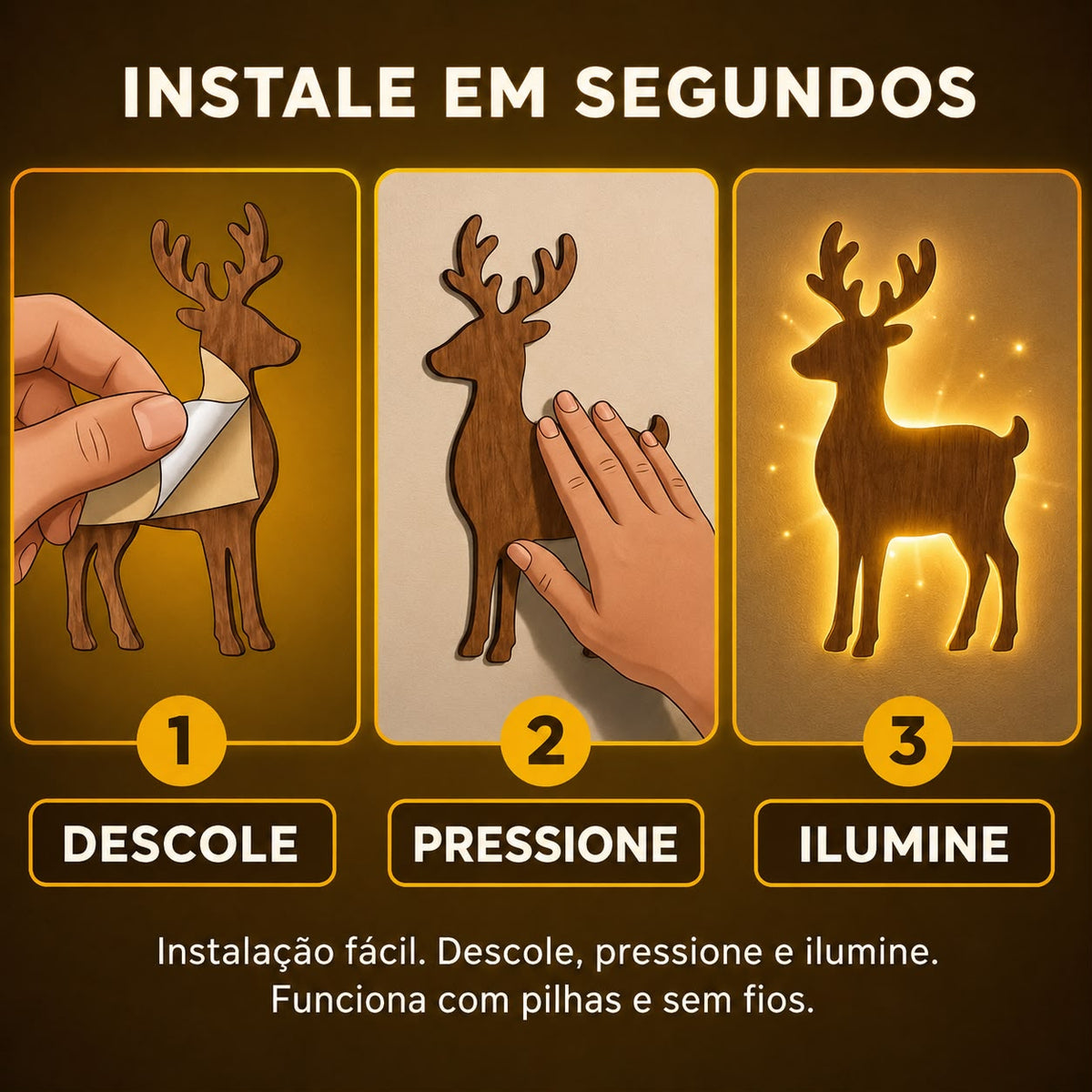 Renas Iluminadas - Kit Completo