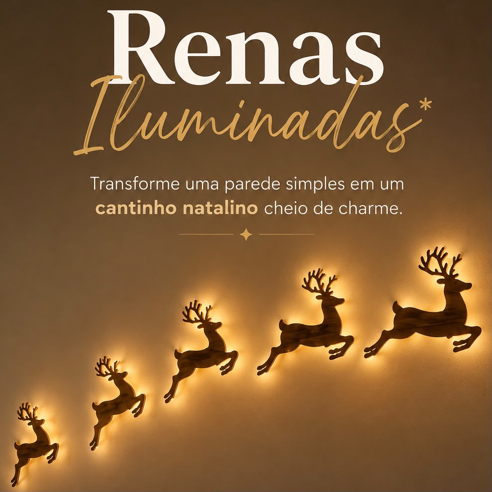 Renas Iluminadas - Kit Completo