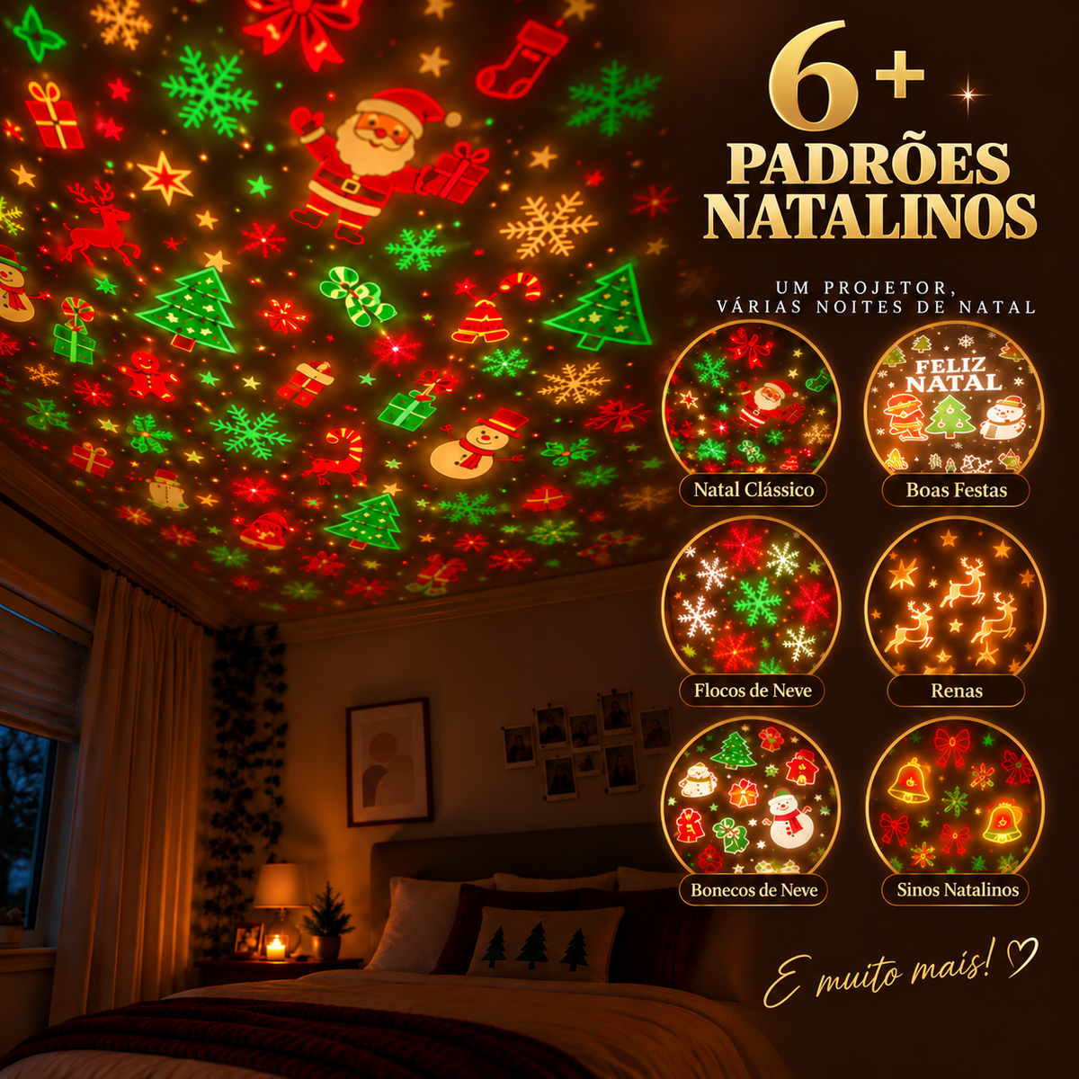 Brilho de Natal — Projetor Natalino que Encaixa na Tomada