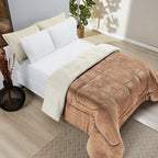 Coberdrom Cobertor Manta Sherpa Pele de Carneiro 490g/m² Dupla Face Aspen Cobre