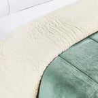 Coberdrom Cobertor Manta Sherpa Pele de Carneiro 490g/m² Dupla Face Aspen Verde