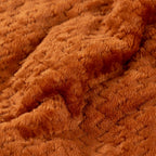 Cobertor Manta Flannel Super Macio Casal Queen King 2,20m x 2,40m 280g/m² Chevron Terracota