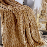 Cobertor Manta Flannel Casal Queen 2,40x2,20m 320g/m² Marshmallow Caramelo