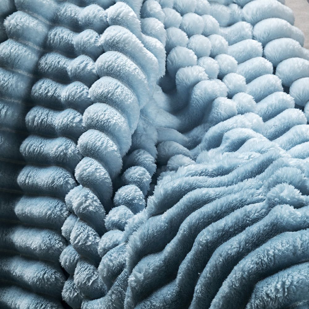 Cobertor Manta Flannel Casal Queen Fluffy 320g/m² Degradê Aqua