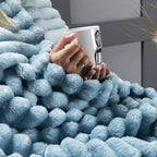 Cobertor Manta Flannel Casal Queen Fluffy 320g/m² Degradê Aqua