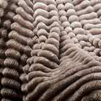 Cobertor Manta Flannel Casal Queen Fluffy 320g/m² Degradê Cappuccino