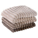 Cobertor Manta Flannel Casal Queen Fluffy 320g/m² Degradê Cappuccino