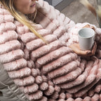 Cobertor Manta Flannel Casal Queen Fluffy 320g/m² Degradê Pancake
