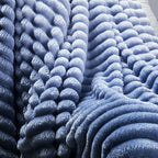 Cobertor Manta Flannel Casal Queen Fluffy 320g/m² Degradê Sky