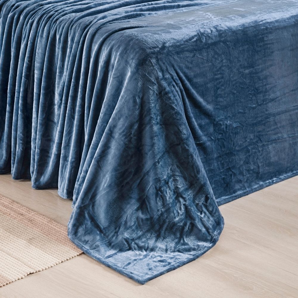 Cobertor Manta Flannel 300g/m² Quebec Azul