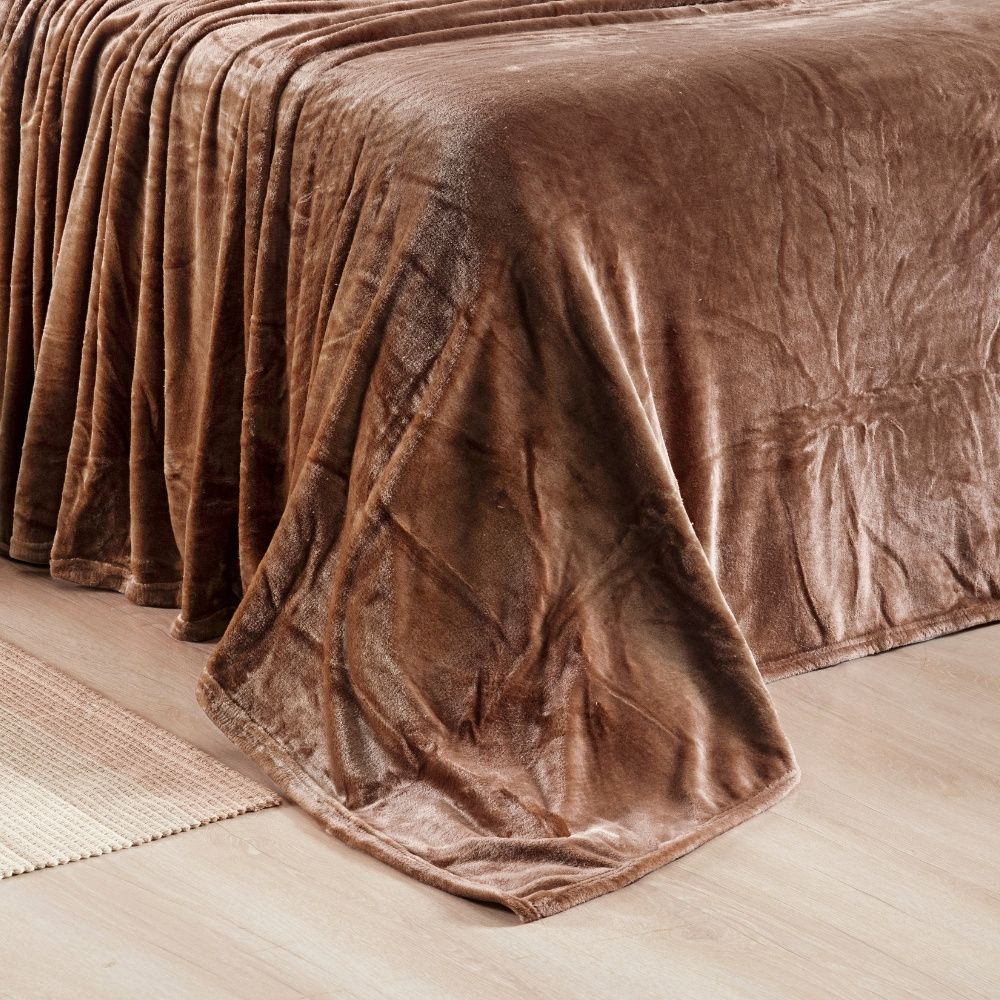 Cobertor Manta Flannel 300g/m² Quebec Capuccino