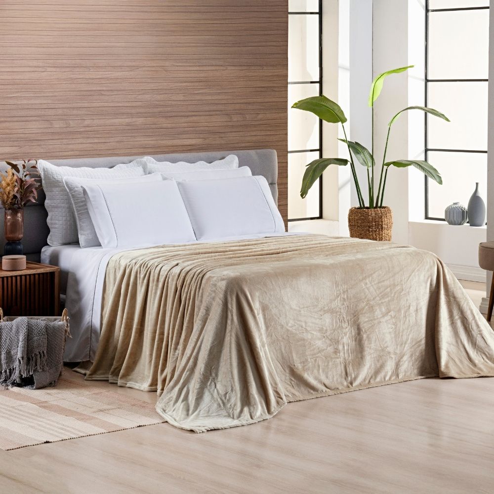 Cobertor Manta Flannel 300g/m² Quebec Marfim