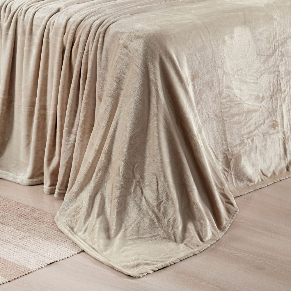 Cobertor Manta Flannel 300g/m² Quebec Marfim