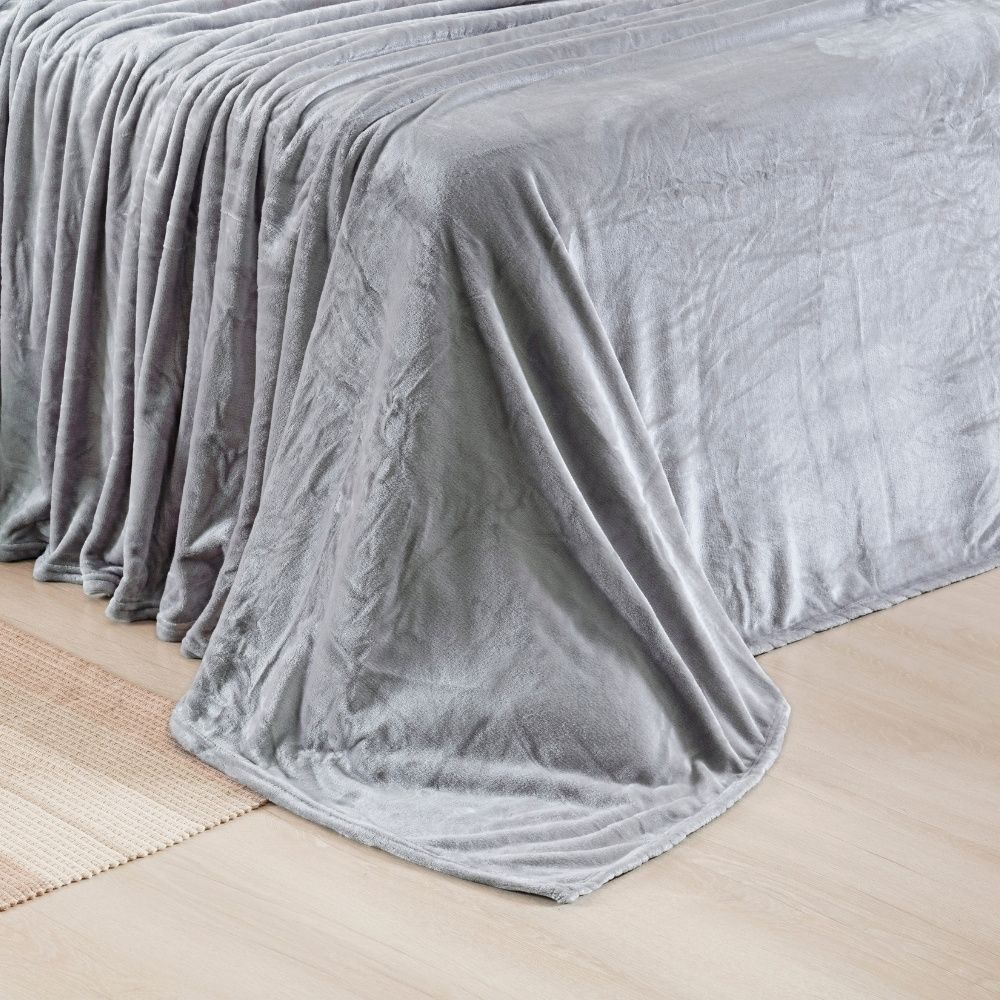 Cobertor Manta Flannel 300g/m² Quebec Prata
