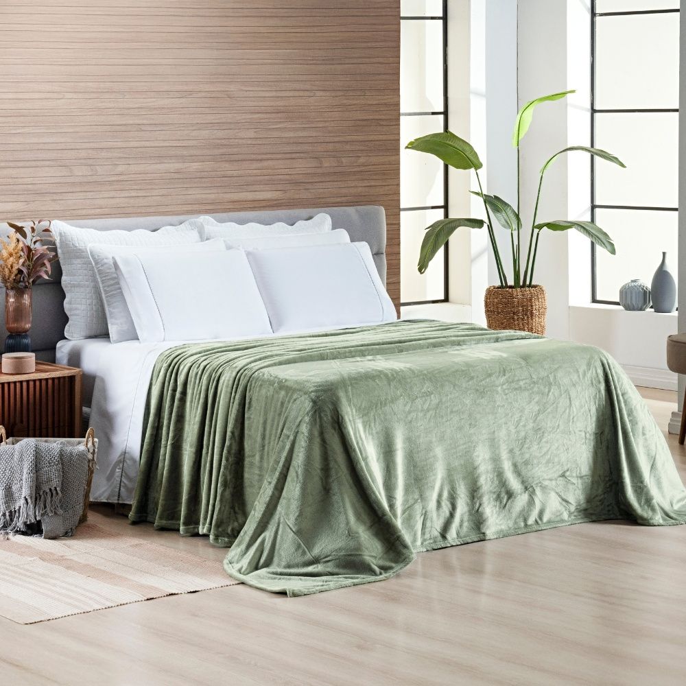 Cobertor Manta Flannel 300g/m² Quebec Verde