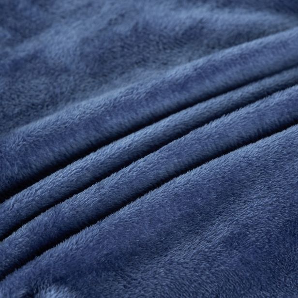 Cobertor Manta Flannel Queen Turim 2,40x2,20m 180g/m² Azul