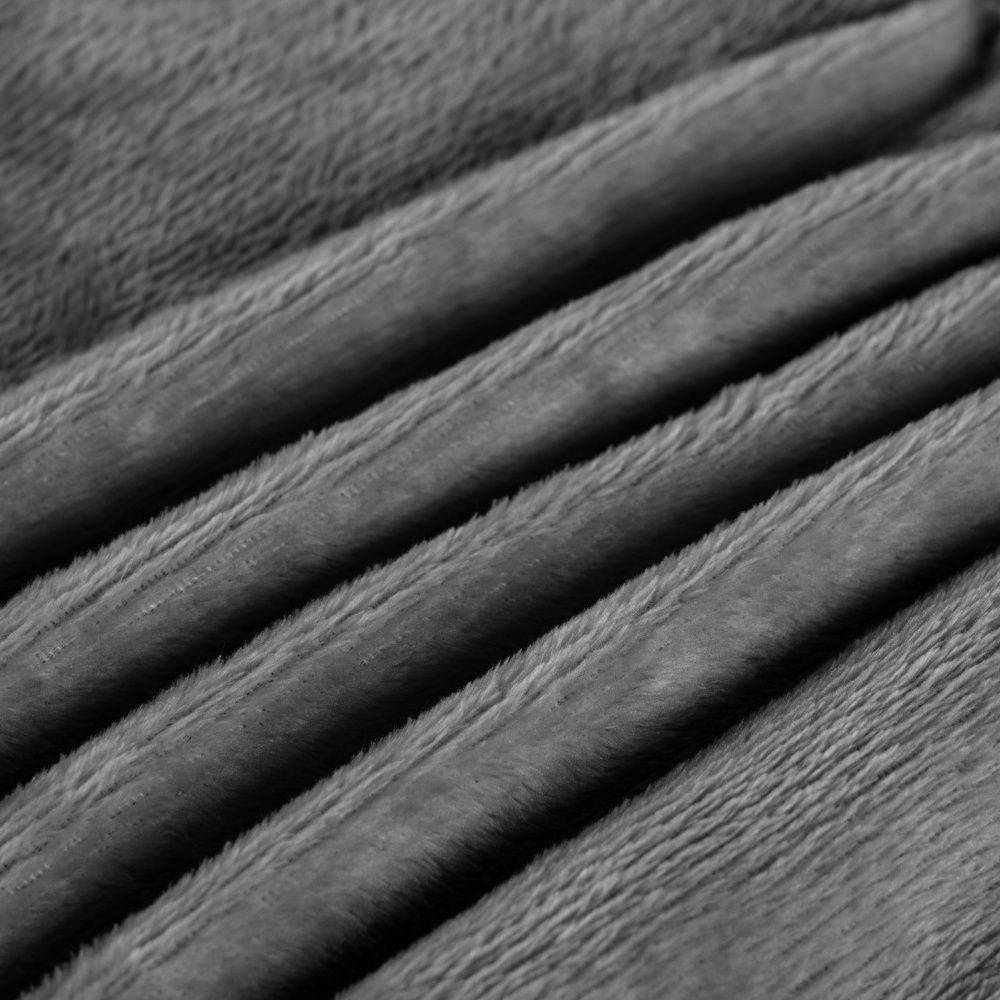 Cobertor Manta Flannel Queen Turim 2,40x2,20m 180g/m² Cinza