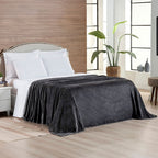 Cobertor Manta Flannel Queen Turim 2,40x2,20m 180g/m² Cinza