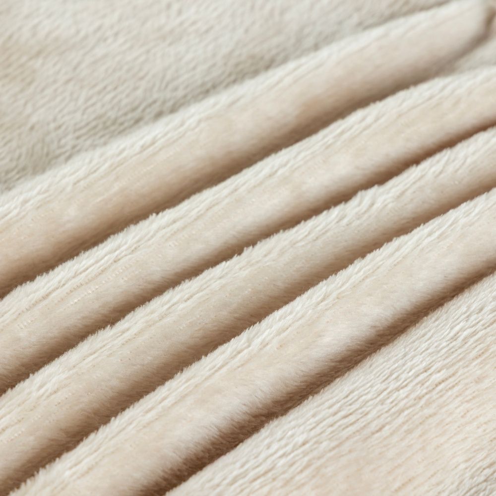 Cobertor Manta Flannel Queen Turim 2,40x2,20m 180g/m² Marfim