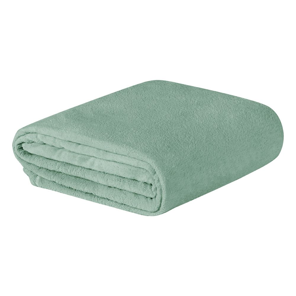 Cobertor Manta Flannel Queen Turim 2,40x2,20m 180g/m² Menta