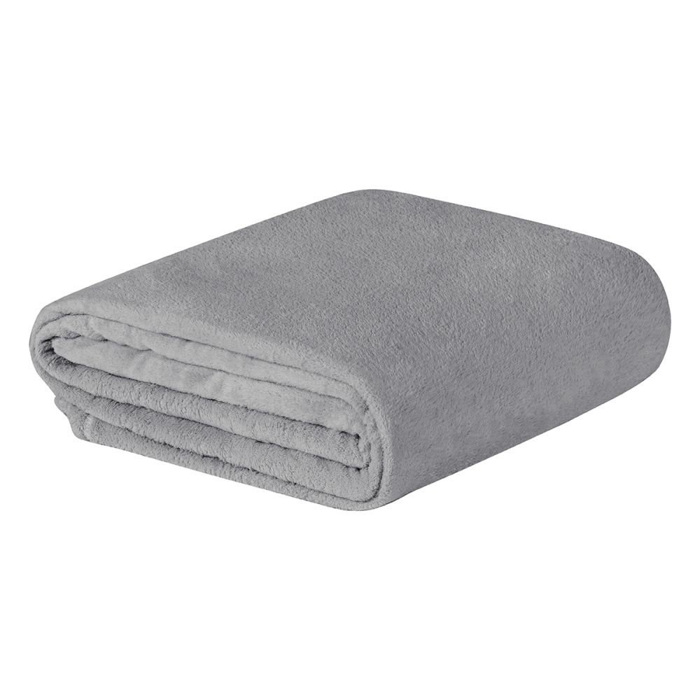 Cobertor Manta Flannel Queen Turim 2,40x2,20m 180g/m² Platina