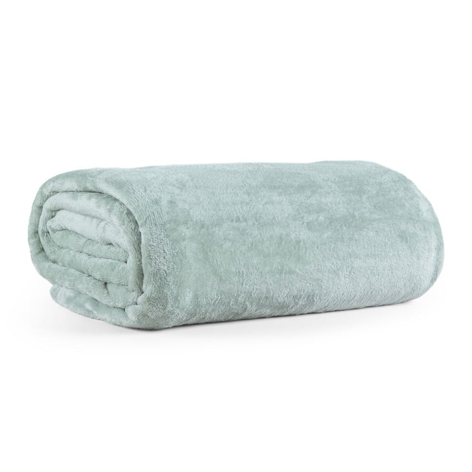 Cobertor Manta Flannel Queen Turim 2,40x2,20m 180g/m² Verde