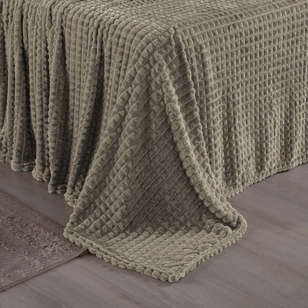 Cobertor Manta Flannel Super Macio 240g/m² Diamond Bege