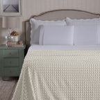 Cobertor Manta Flannel Super Macio 240g/m² Diamond Marfim