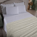 Cobertor Manta Flannel Super Macio 240g/m² Diamond Marfim