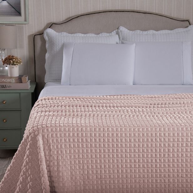 Cobertor Manta Flannel Super Macio 240g/m² Diamond Rosê