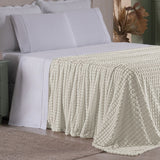Cobertor Manta Flannel Super Macio 240g/m² Diamond Marfim