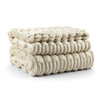 Cobertor Manta Super Macio Casal Queen 2,20x2,40M 320g/m² Coberta Flannel Polar Almond