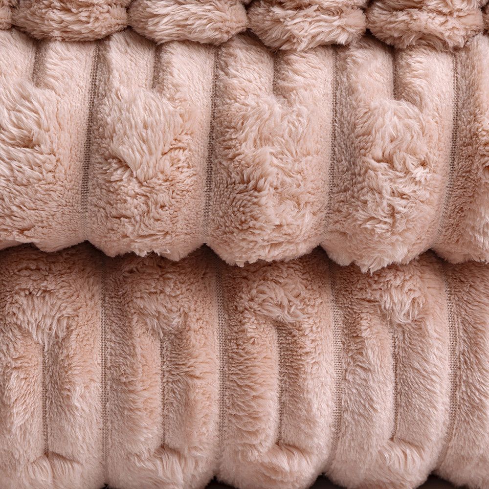 Cobertor Manta Super Macio Casal Queen 2,20x2,40M 320g/m² Coberta Flannel Polar Blush