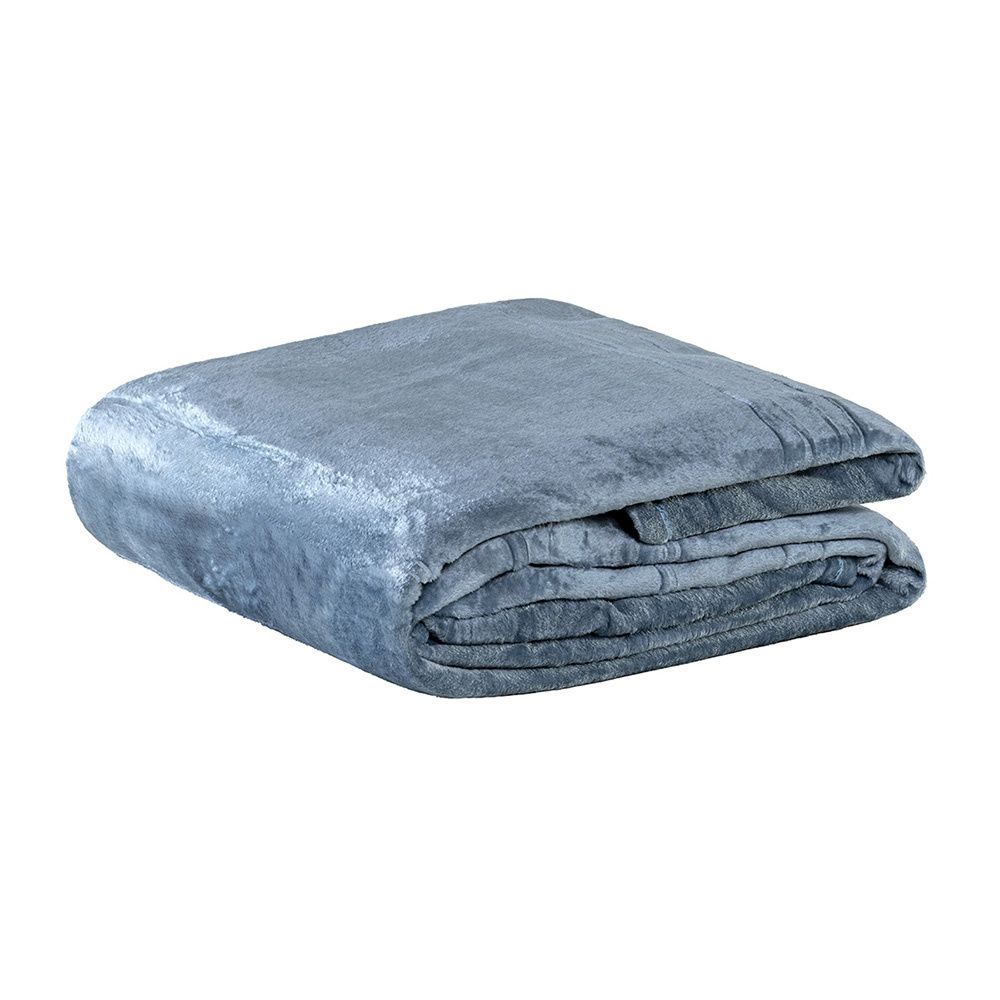 Cobertor Manta Super Macio Casal Queen 2,20x2,40M 280g/m² Sibéria Flannel Azure