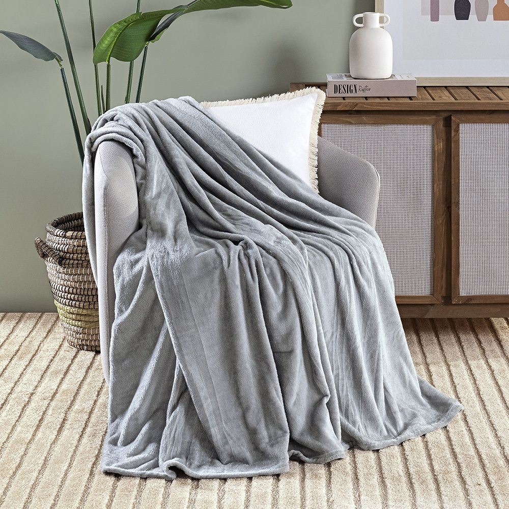 Cobertor Manta Super Macio Casal Queen 2,20x2,40M 280g/m² Sibéria Flannel Flint