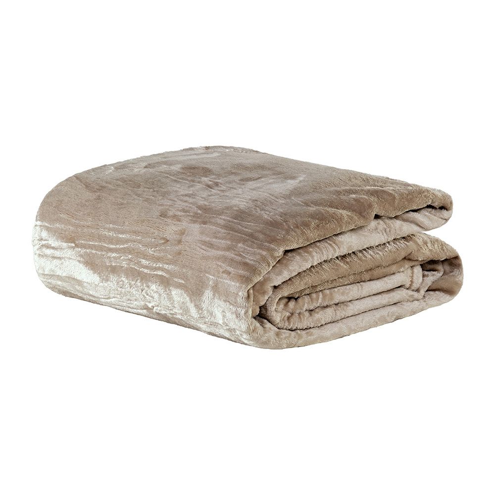 Cobertor Manta Super Macio Casal Queen 2,20x2,40M 280g/m² Sibéria Flannel Sand