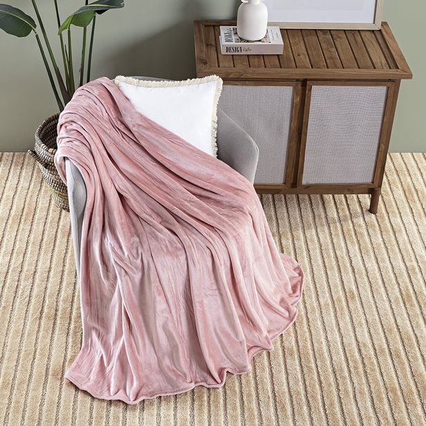 Cobertor Manta Super Macio Casal Queen 2,20x2,40M 280g/m² Sibéria Flannel Sheel Pink