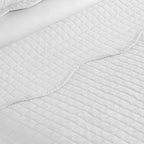 Cobre Leito Colcha Boutis Pastilhas Dupla Face 150 Fios Branco