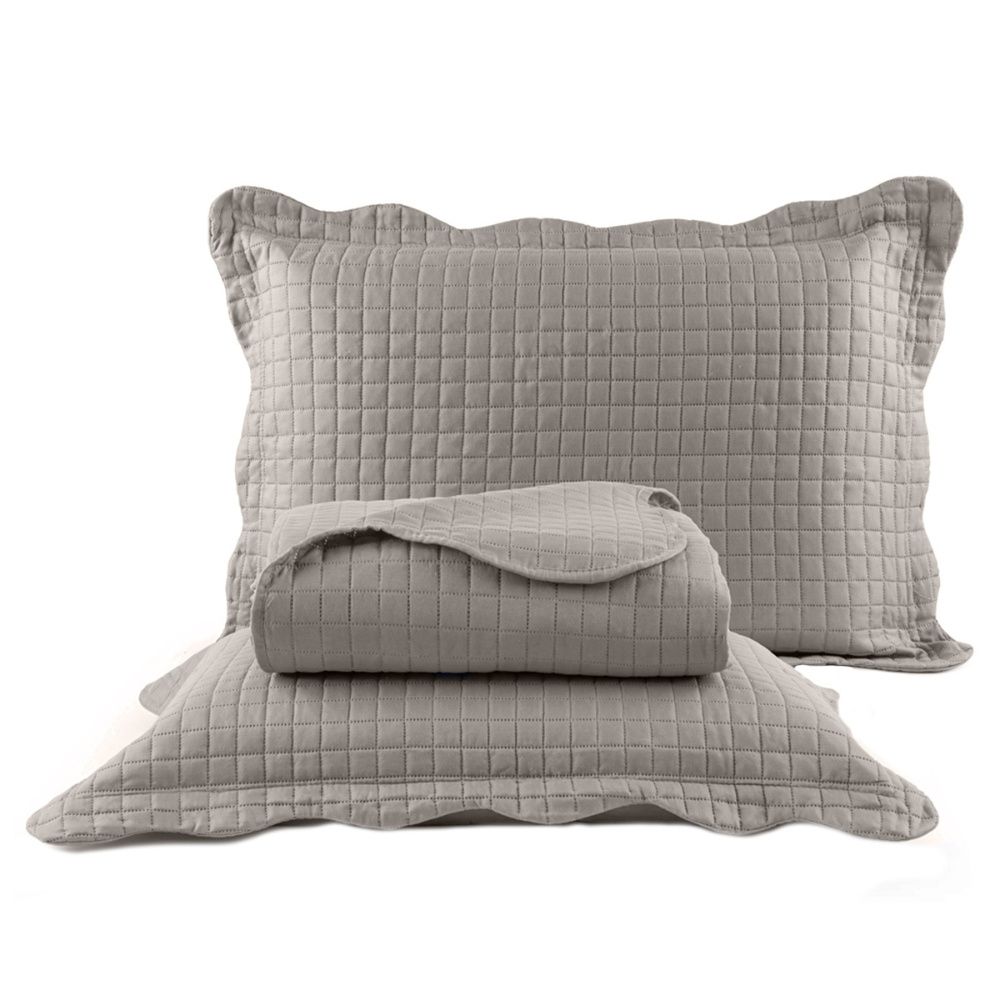 Cobre Leito Colcha Boutis Pastilhas Dupla Face 150 Fios Matelado Fendi