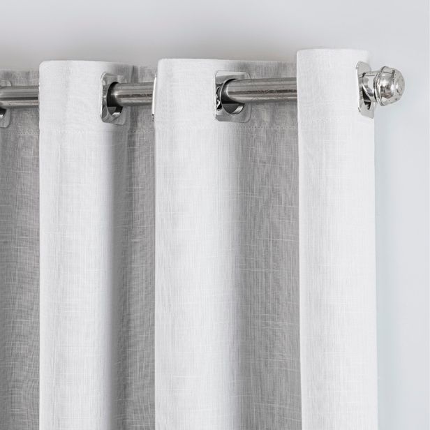 Cortina Voil Gaze de Linho com Forro Tecido Blackout Grécia Branco