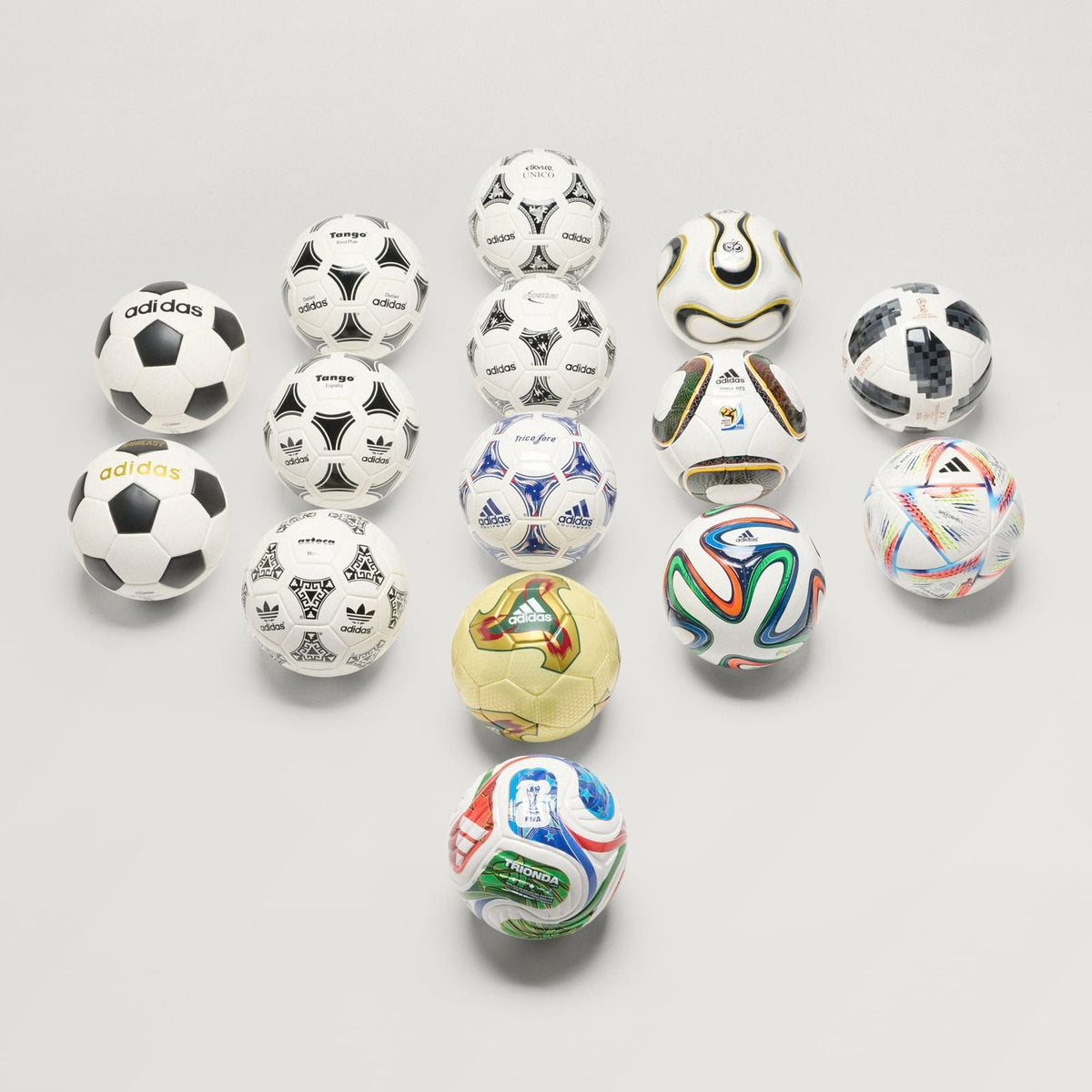 Kit de Minibolas Históricas da Copa do Mundo