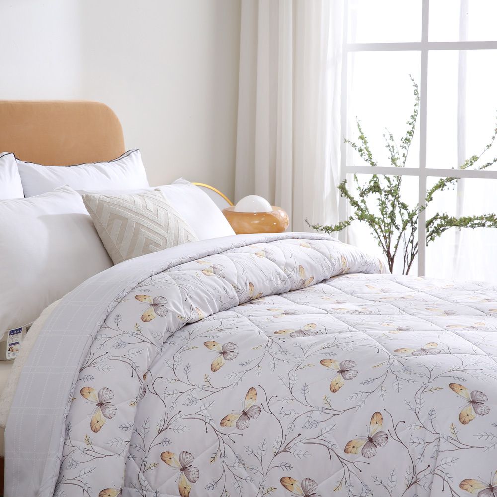 Edredom 300 Fios Sono Leve Estampado Butterfly Areia