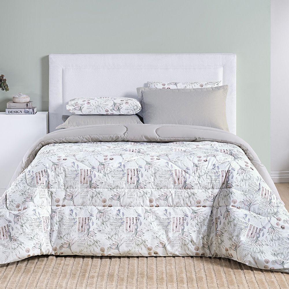 Edredom Percal 200 Fios Algodão Estampado Cotton Select Protea
