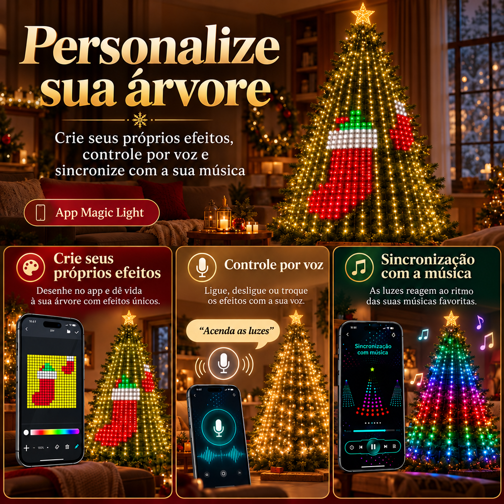 Pisca-Pisca Inteligente Magic Light – 10.000 Efeitos