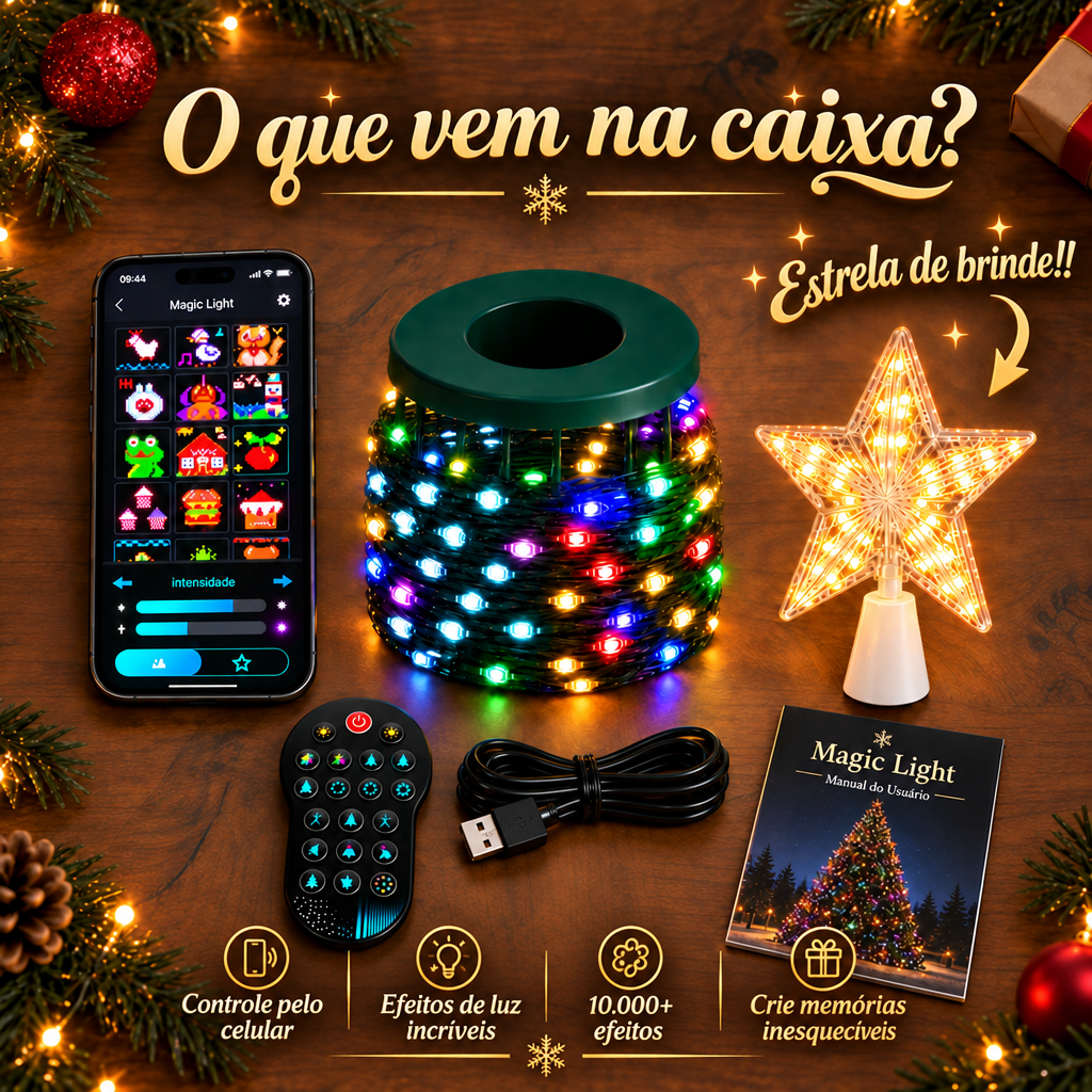 Pisca-Pisca Inteligente Magic Light – 10.000 Efeitos