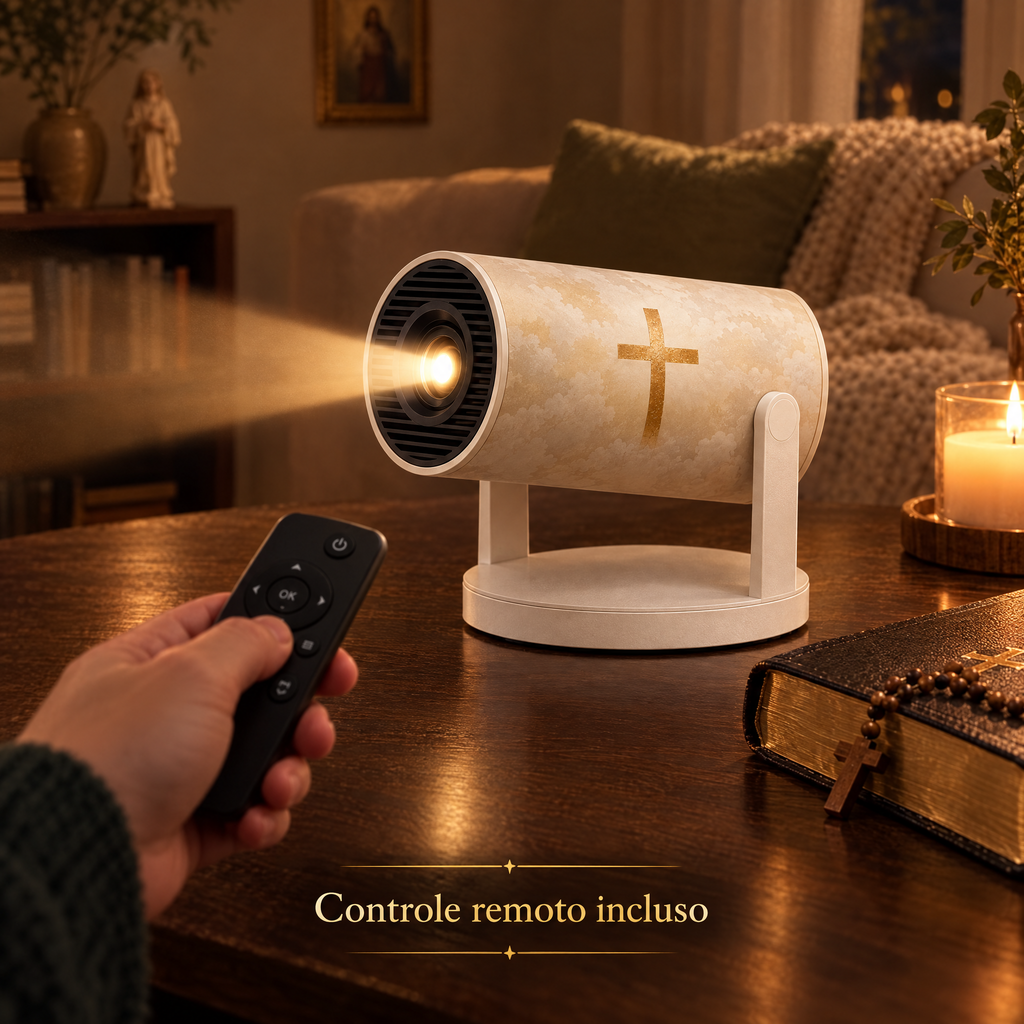 Projetor Luz Divina – A Fé Iluminando a Sua Casa