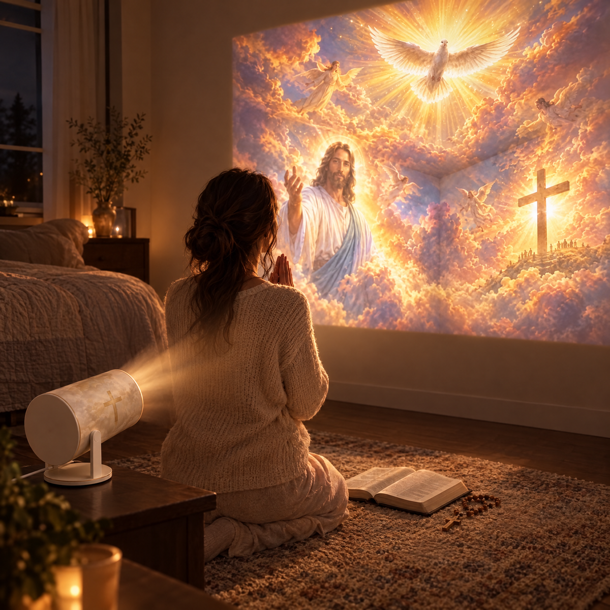 Projetor Luz Divina – A Fé Iluminando a Sua Casa