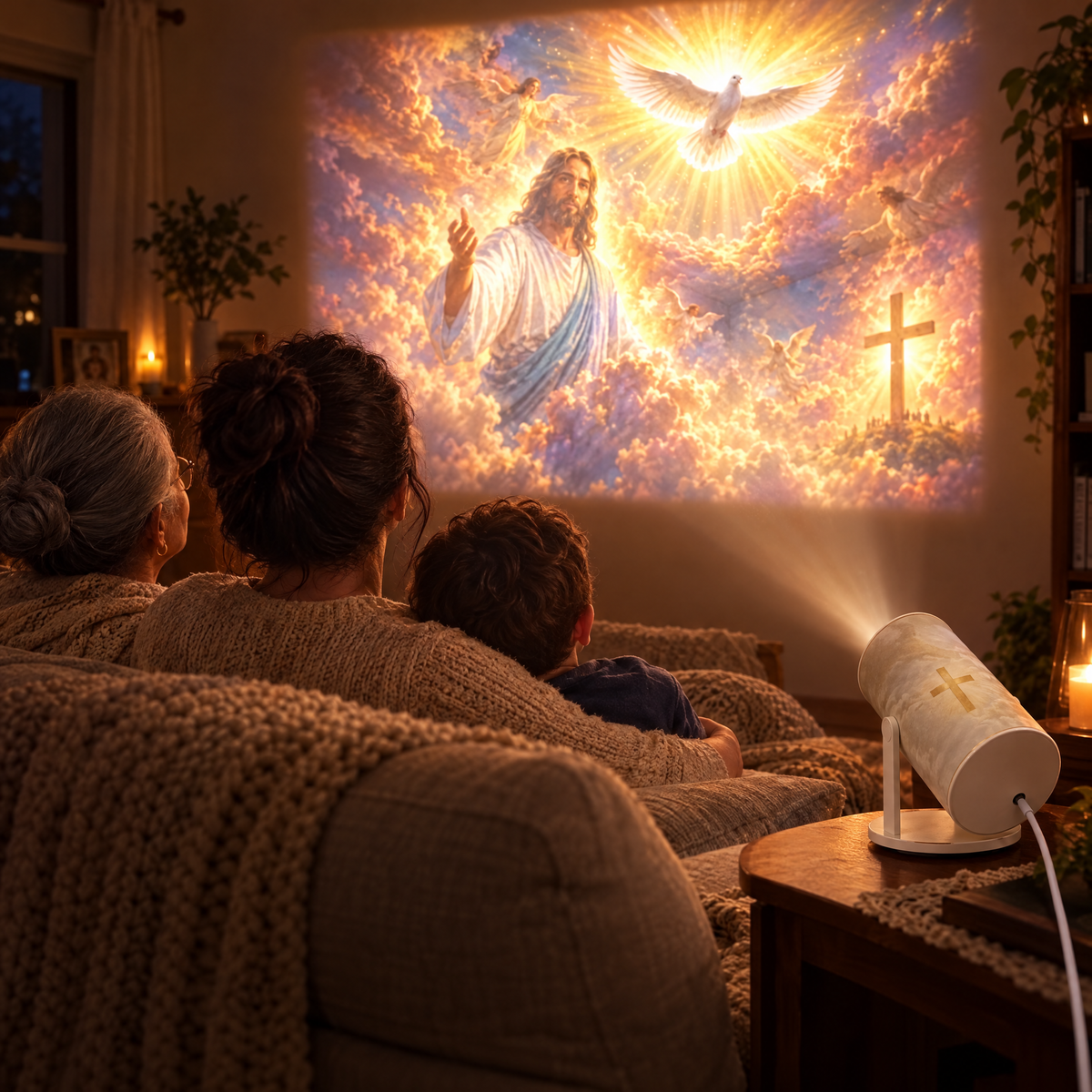 Projetor Luz Divina – A Fé Iluminando a Sua Casa